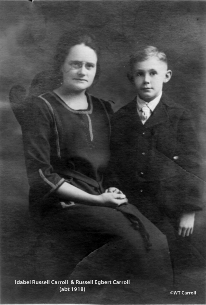 1918 Photo of Idabel Russell Carroll & Russell Carroll