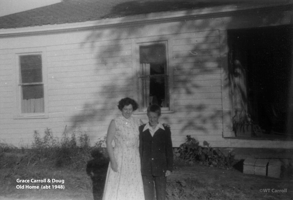 1948 Photo Grace Carroll & Doug Carroll, Old Home