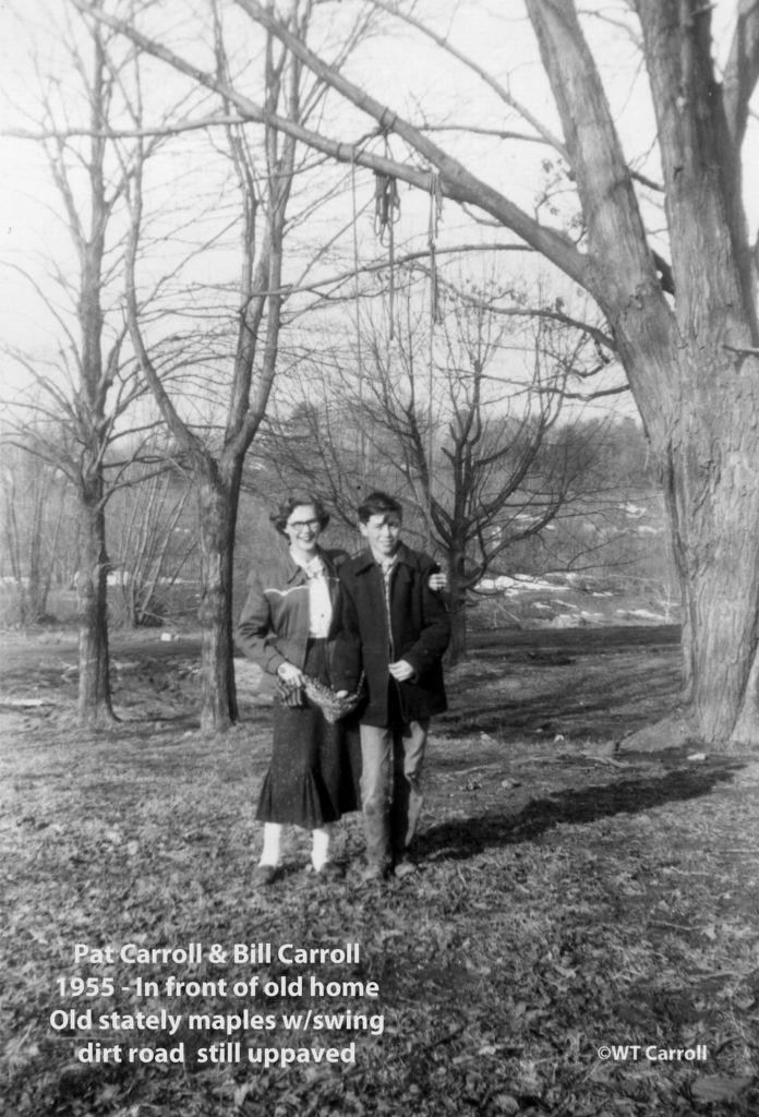 1955 Photo Pat & Bill Carroll Front Yard, Phoenix, NY