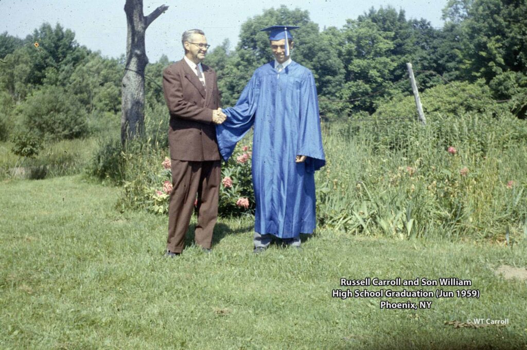 1959 Photo Russell Carroll & son Bill HS graduation