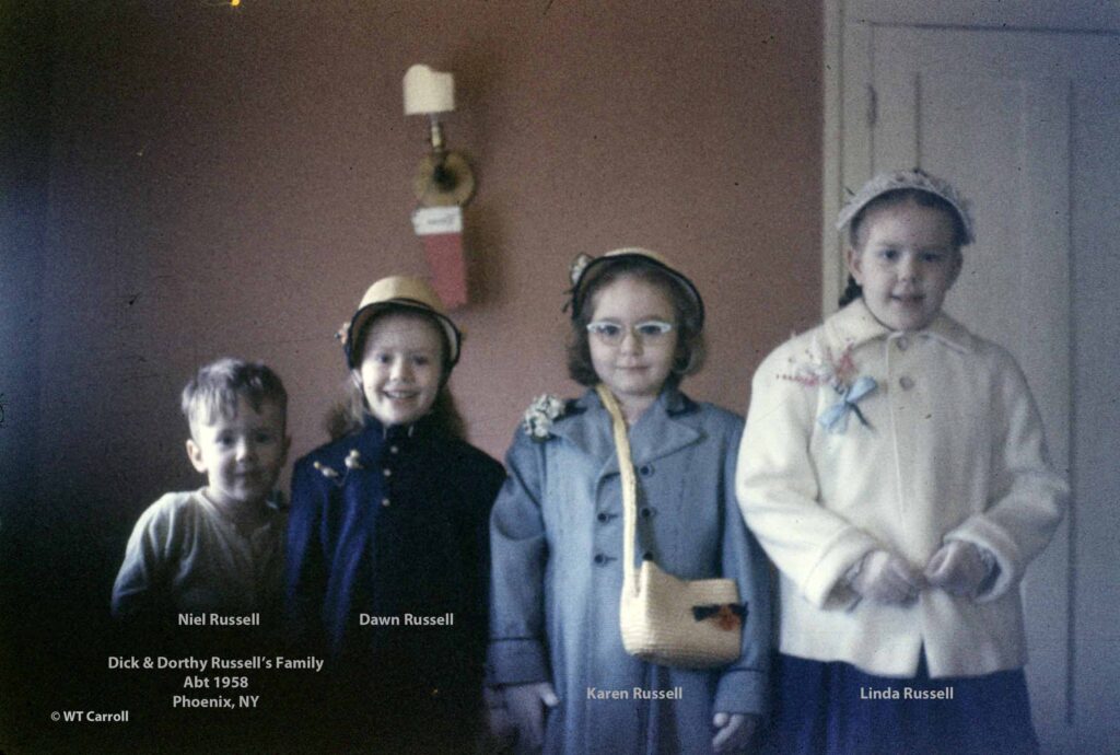 1958 Photo of Dick & Dorthy Russell's Family