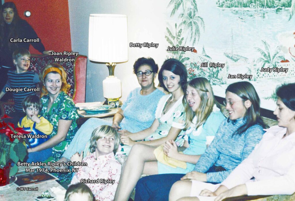 1974 Photo of Betty Ripley Children and Carla Carroll