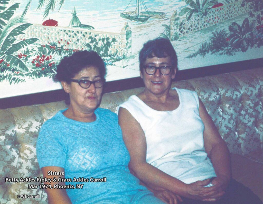 1974 Photo of Betty Ackles Ripley and Grace Ackles Carroll