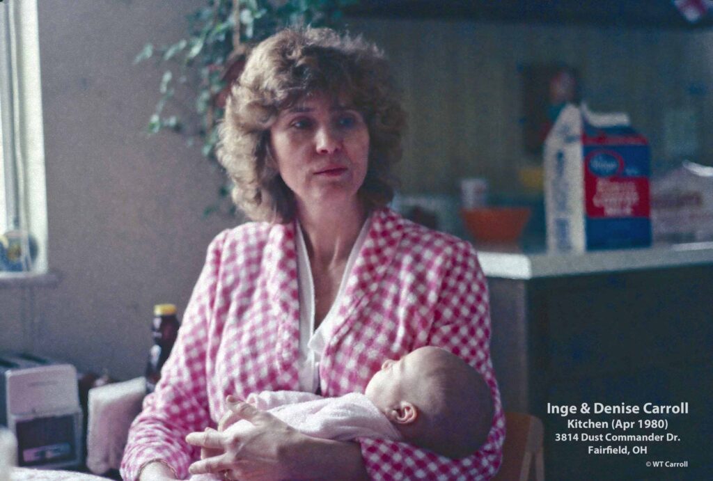 1980 Photo of Inge Carroll with Denise, Fairfield, OH