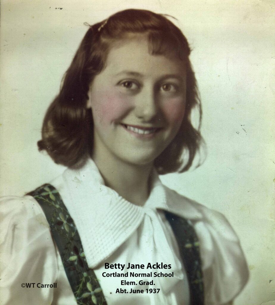 1937 Photo Betty Jane Ackles Cortland Normal School