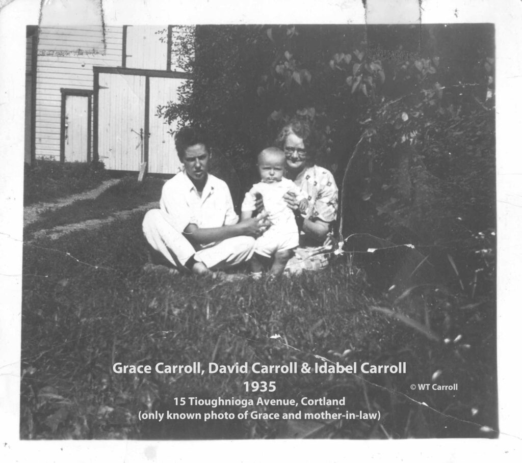 1935 Photo Grace Carroll, David Carroll & Idabel Russell Sholes