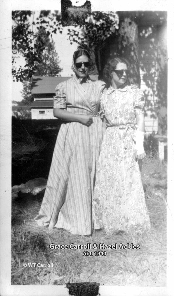 1940 Photo Grace Carroll & Hazel Ackles (Is mom pregnant?)