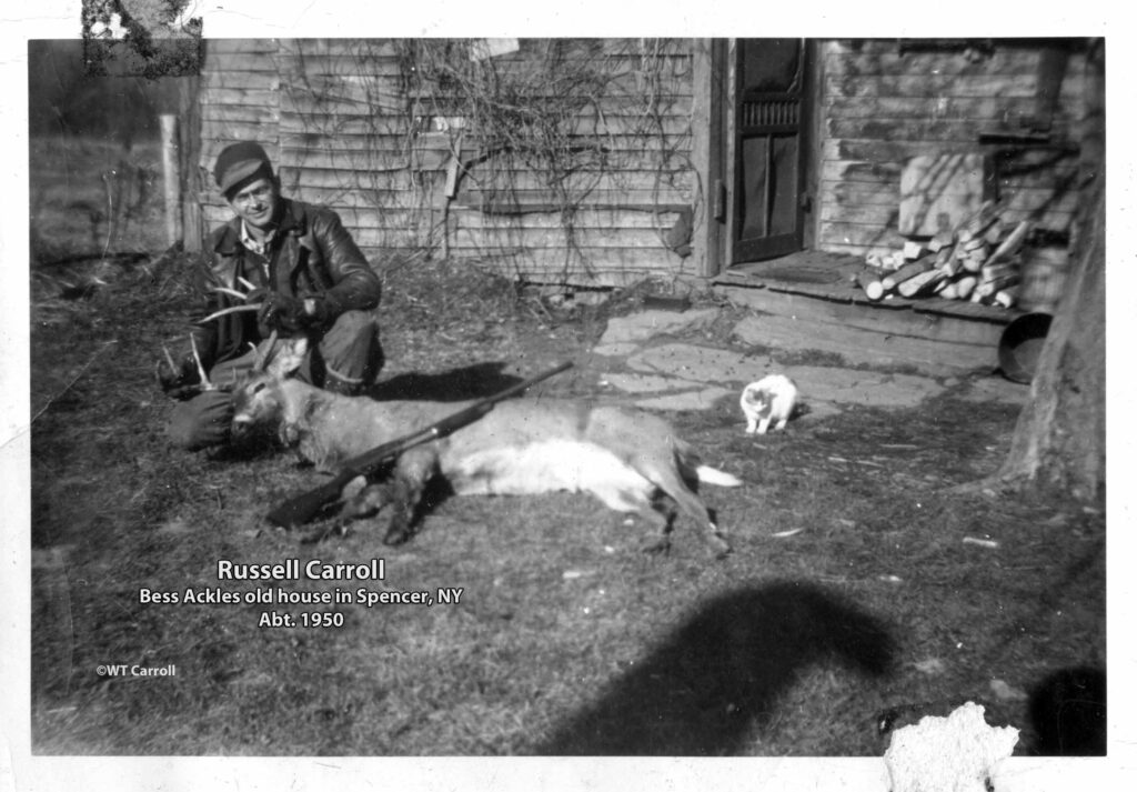 1950 Photo of Russell Carrol w/Buck, Spencer, NY